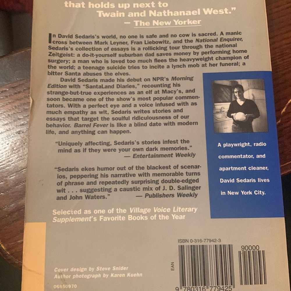 First edition David Sedaris…Barrel Fever, 1994 - Picture 2 of 3